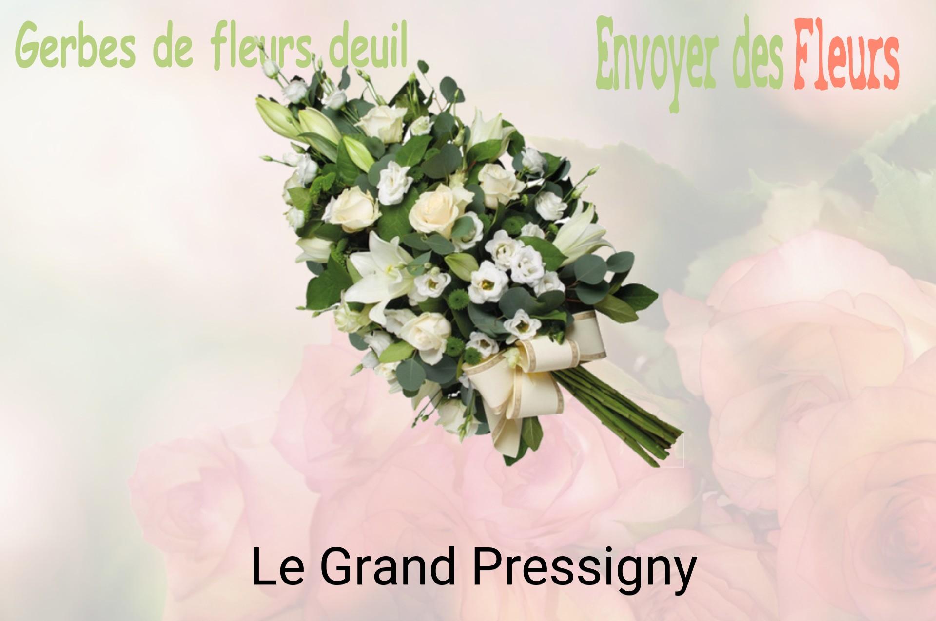 Gerbe de fleurs de deuil livrée à Le Grand-Pressigny